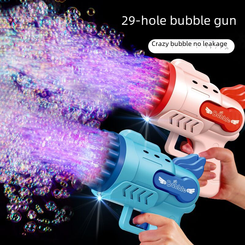 Trendigt på Tiktok: Elektrisk 32-håls Bubbelpistol för Barn - Perfekt Bubbelmaskin