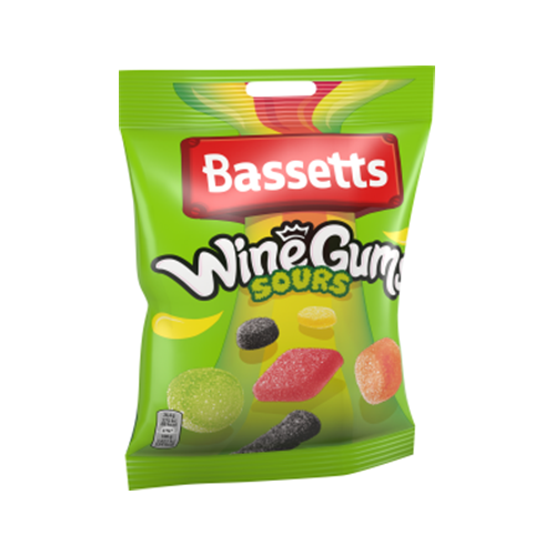 BASSETTS SOUR WINEGUMS 190G